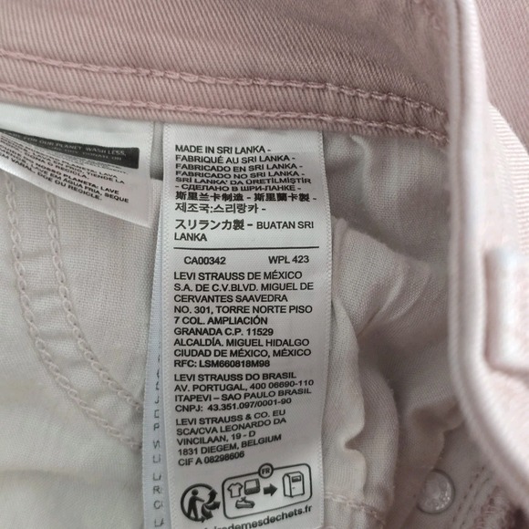 Levis 726 Womens Jeans Pink Size 25 Flare Denim Stretch Cotton Blend - Picture 5 of 9
